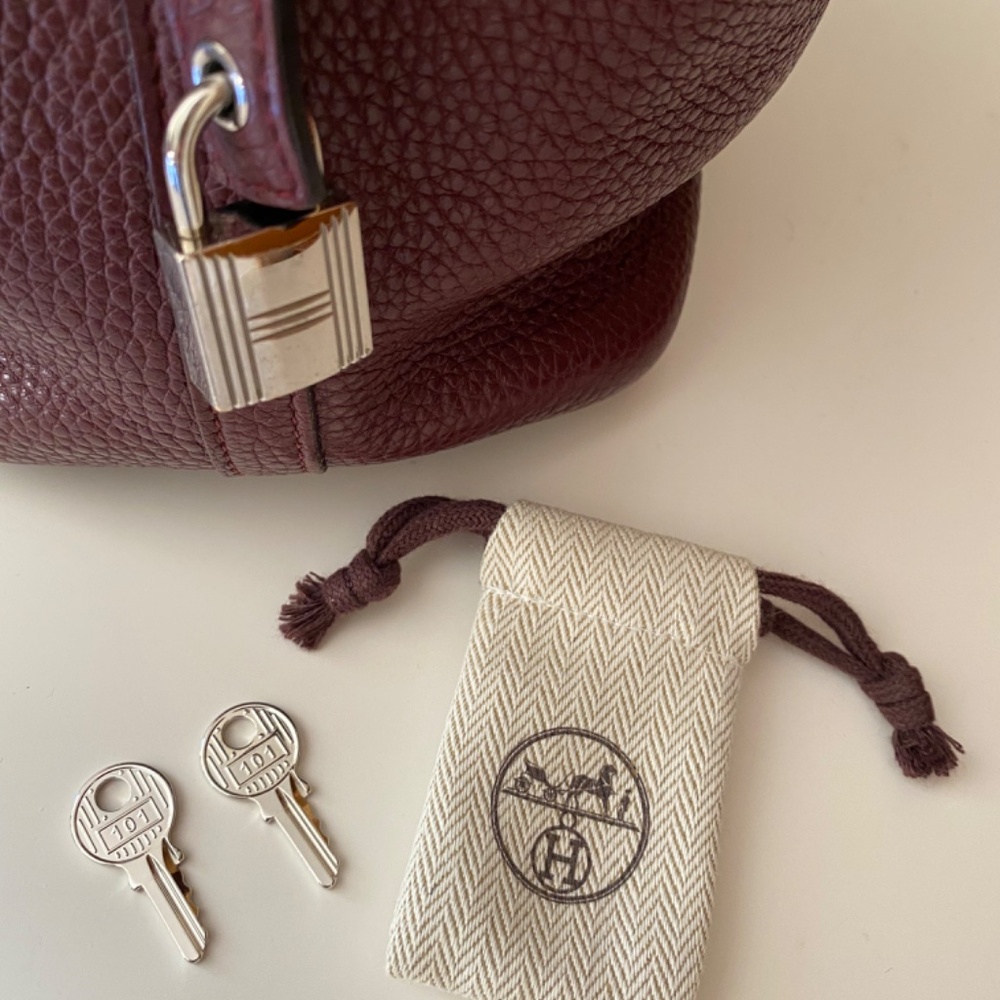 HERMES Picotin 18 / Bordeaux Clemence leather - Picture 13 of 16